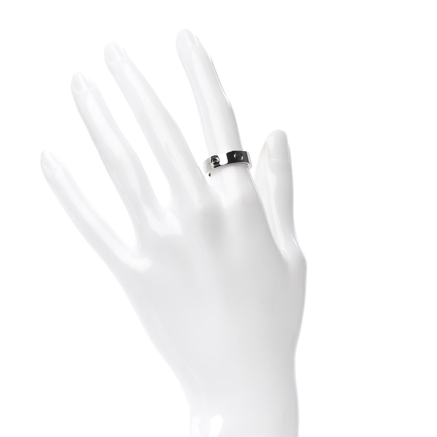 18K White Gold 5.5mm LOVE Ring 52 6