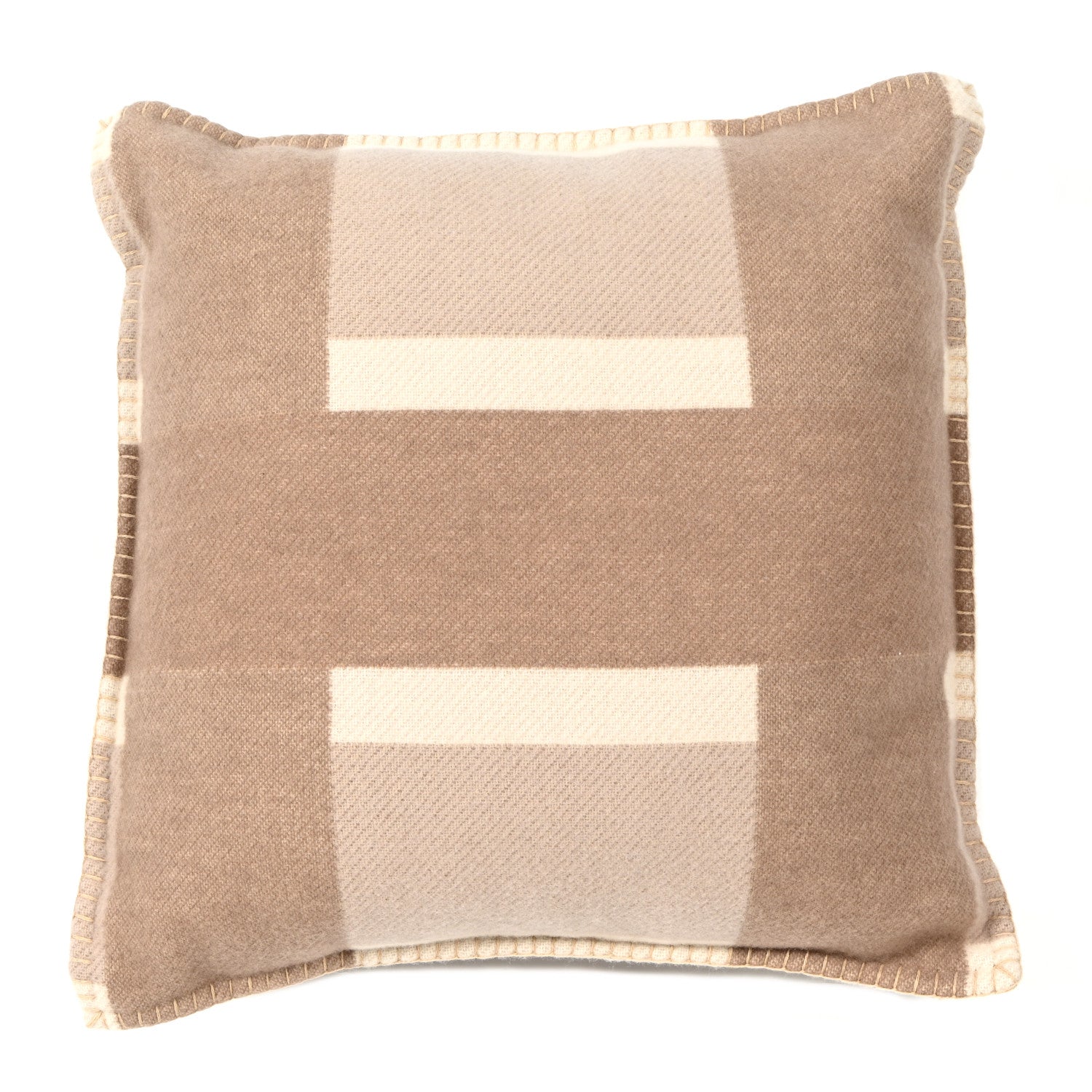 Hermes Wool Cashmere Tissage Pillow Sable 2 of 3