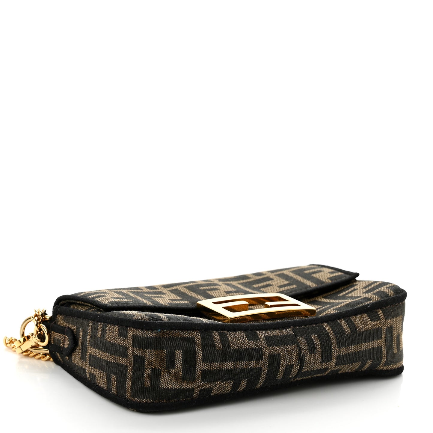 Fabric Jacquard FF 1974 Mini Baguette Tobacco Moro Black
