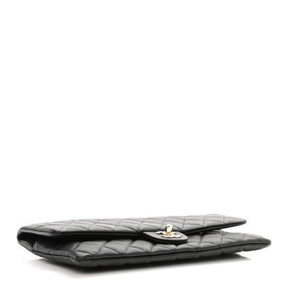 Chanel Caviar Quilted Flap Clutch Black 4 of 10