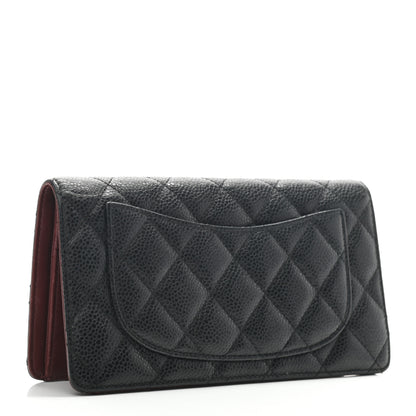Chanel Caviar Quilted Yen Wallet Black 3 of 6