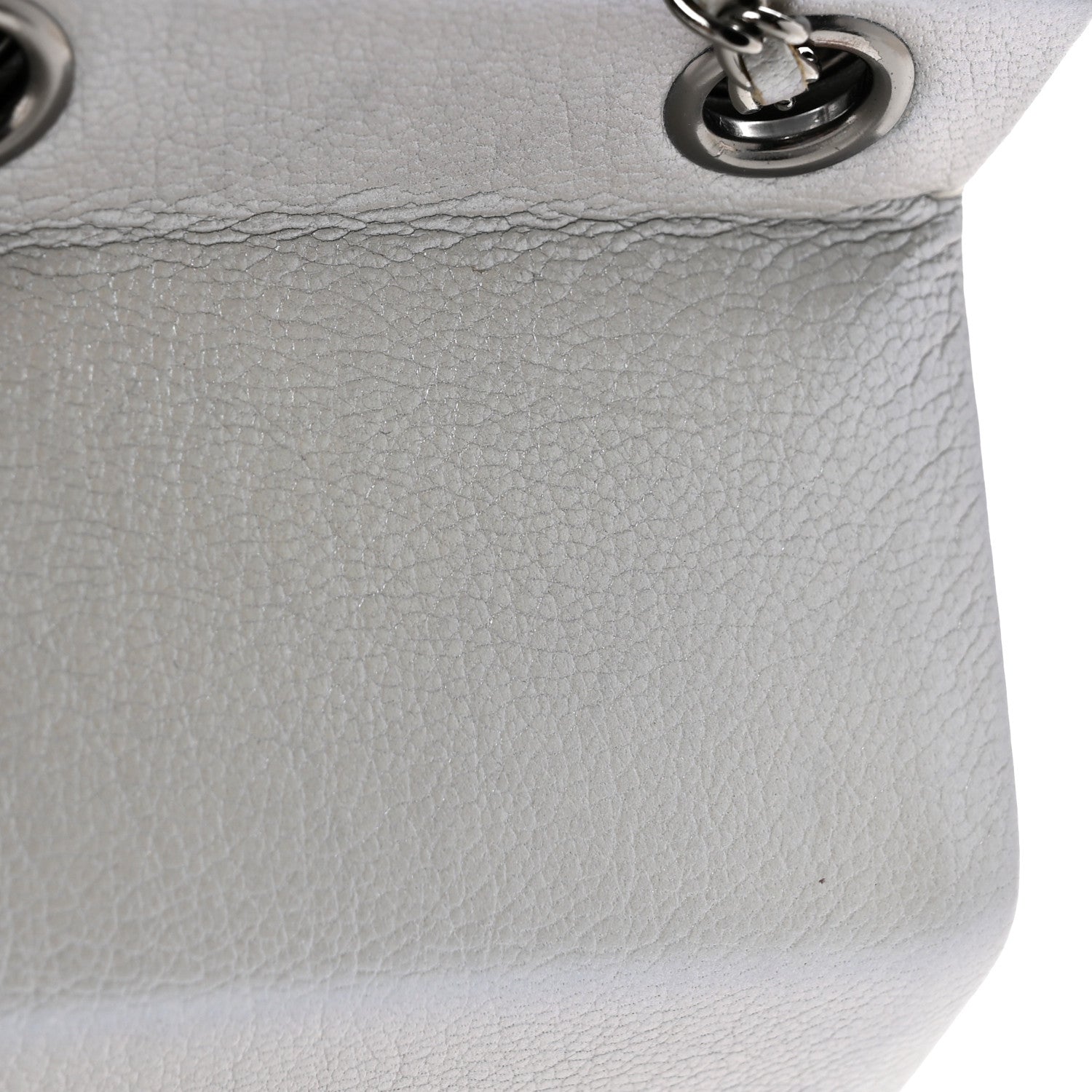 Chanel Metallic Goatskin Lait de Coco Milk Carton Bag Silver 13 of 14