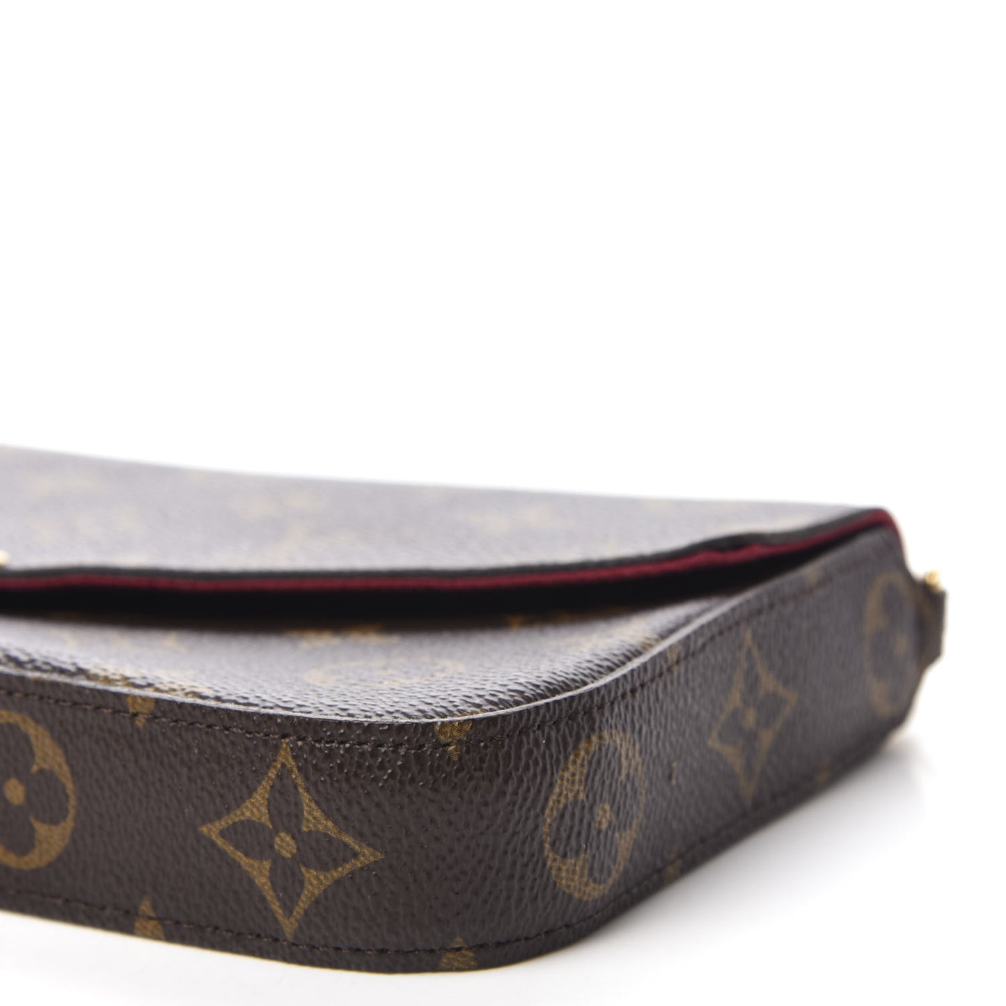 Monogram Pochette Felicie Chain Wallet Fuchsia