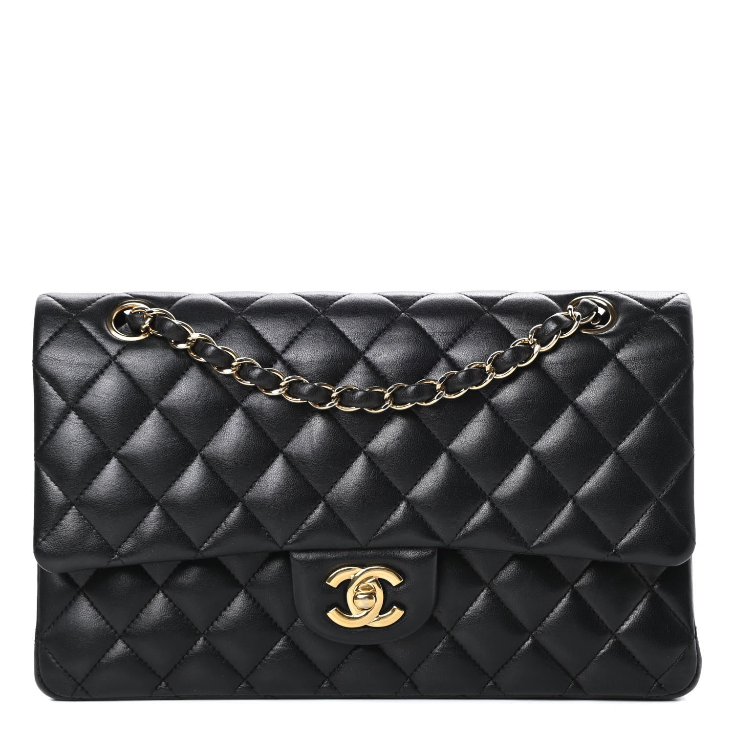 Chanel Lambskin Quilted Medium Double Flap Black 1 of 17