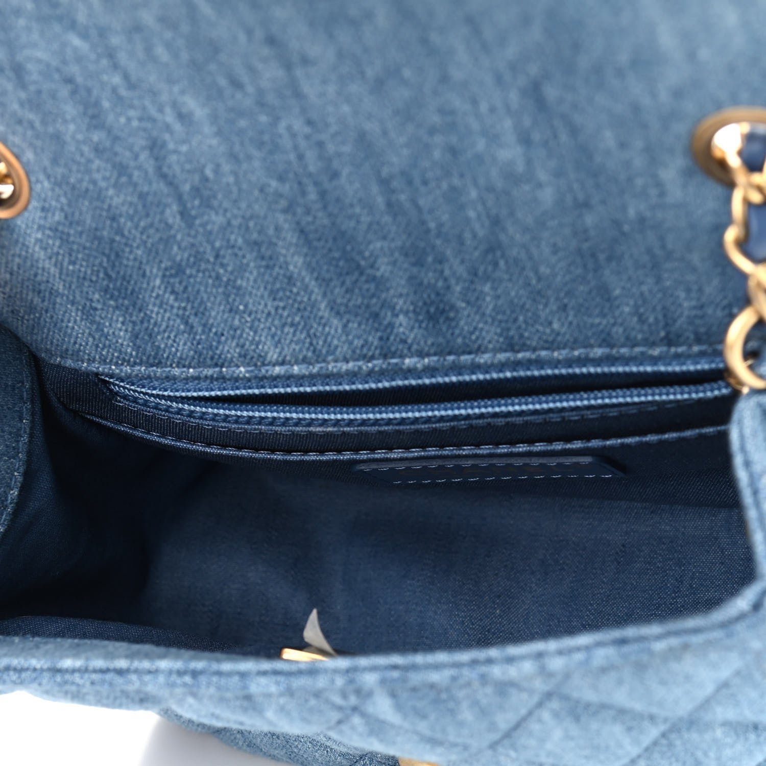Chanel Denim Quilted Mini Pearl Crush Flap Blue 5 of 9