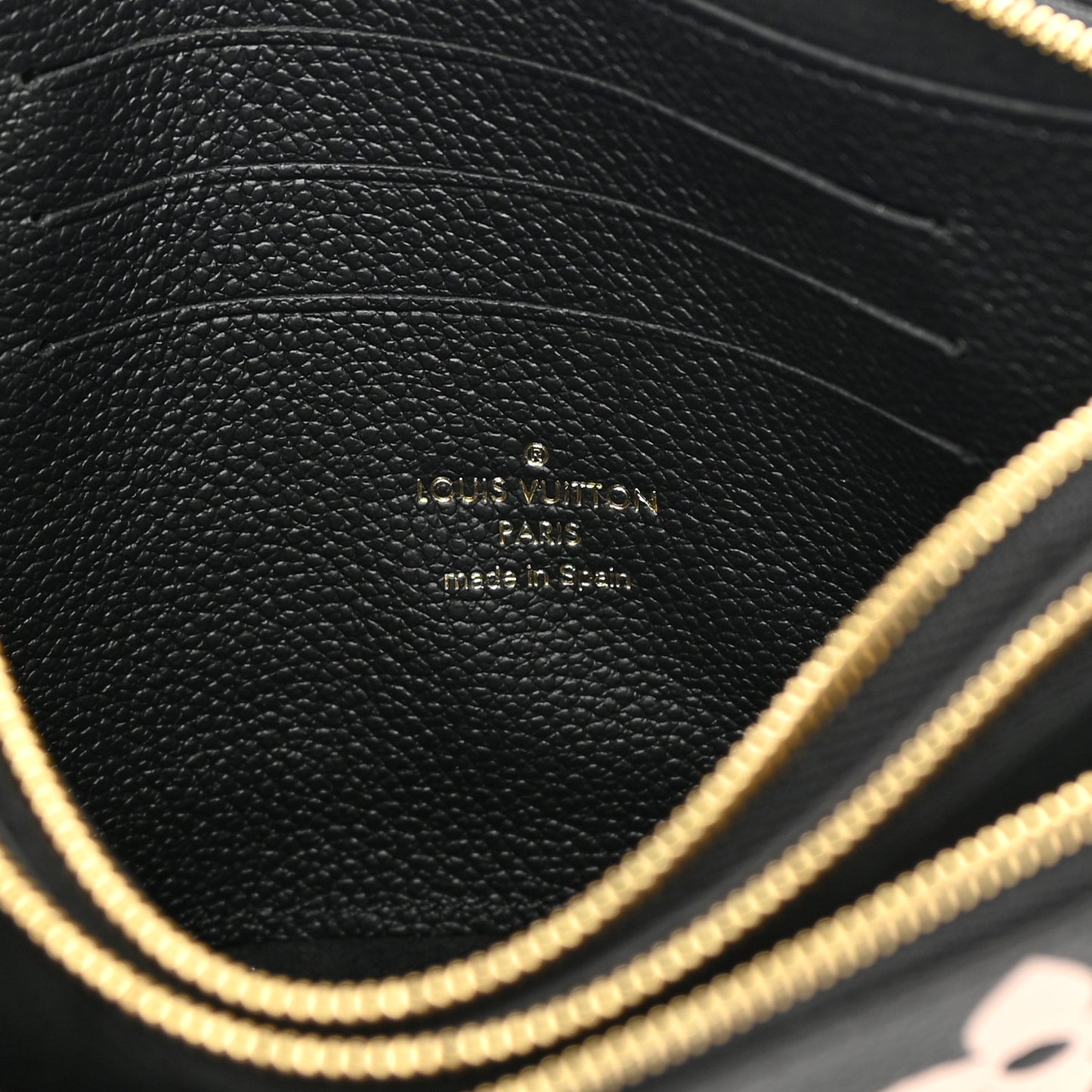 Empreinte Monogram Giant Double Zip Pochette Black Cream
