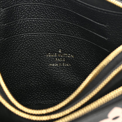 Louis Vuitton Empreinte Monogram Giant Double Zip Pochette Black Cream 7 of 11