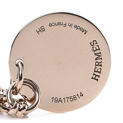 Hermes 18K Rose Gold Diamond PM Ex-Libris Bracelet SH 4 of 5
