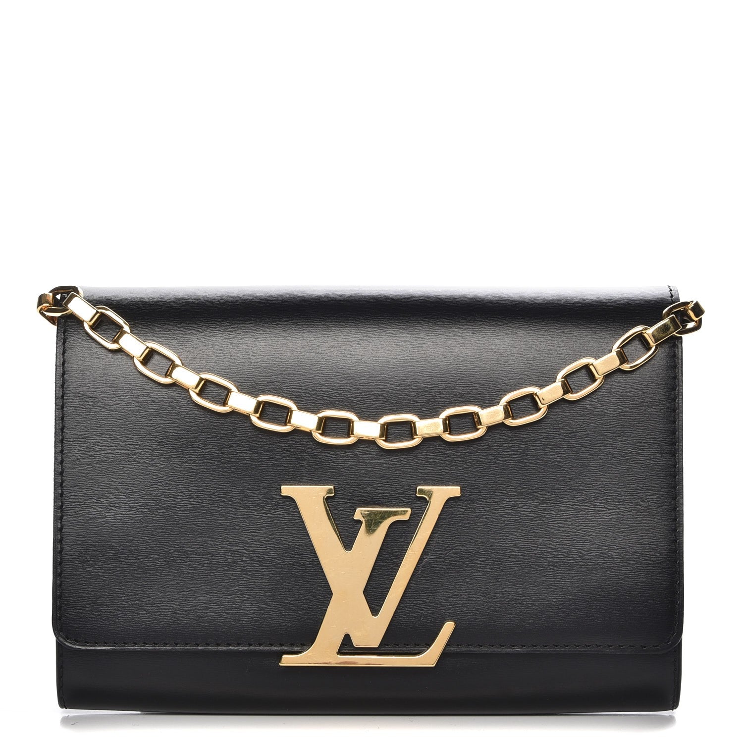 Louis Vuitton Calfskin Chain Louise GM Black 1 of 7