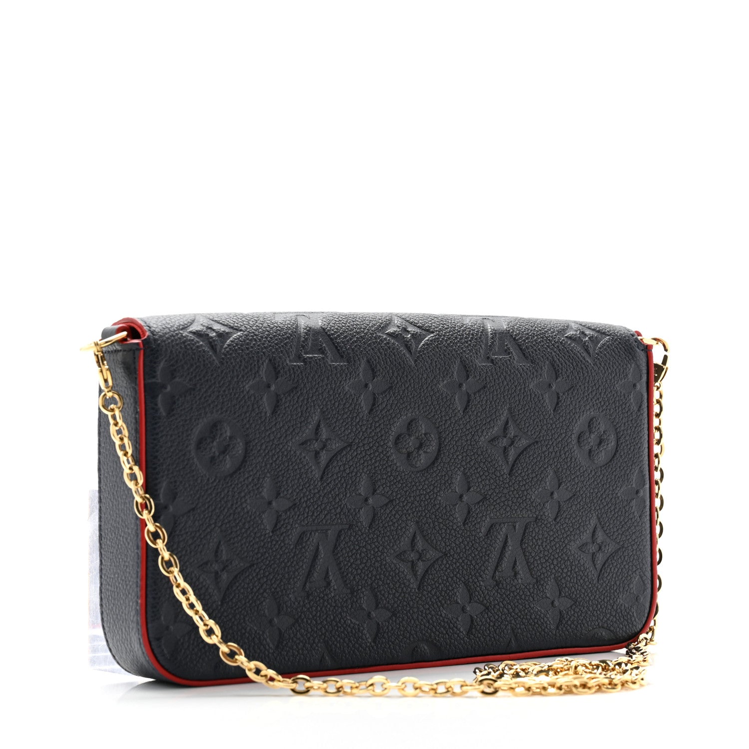 Louis Vuitton Empreinte Pochette Felicie Chain Wallet Marine Rouge 4 of 11