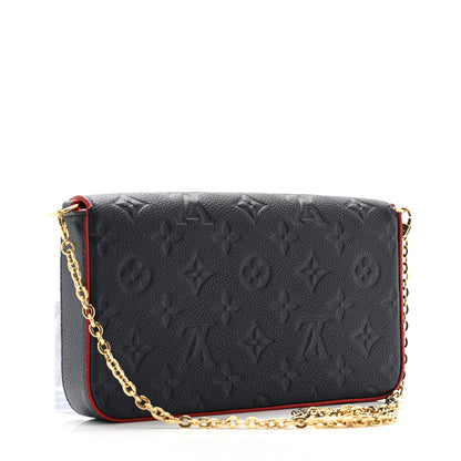 Louis Vuitton Empreinte Pochette Felicie Chain Wallet Marine Rouge 4 of 11