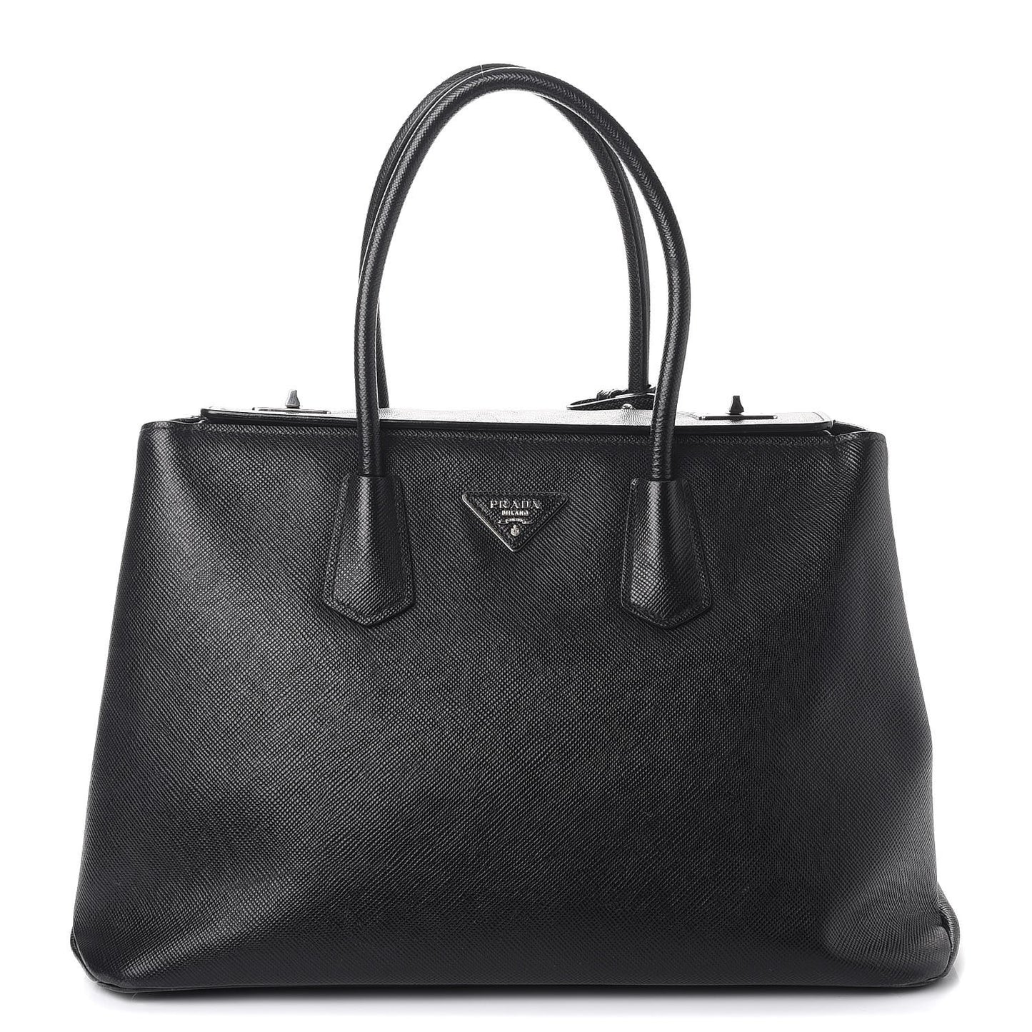 Saffiano Cuir Twin Tote Nero Black