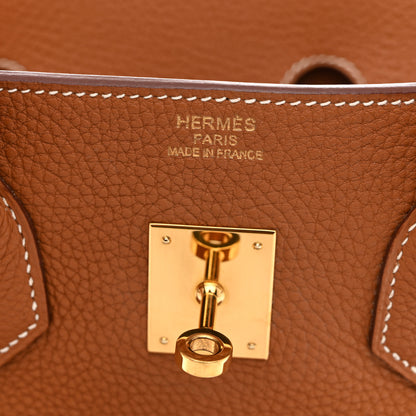 Hermes Taurillon Clemence Birkin 35 Gold 6 of 14