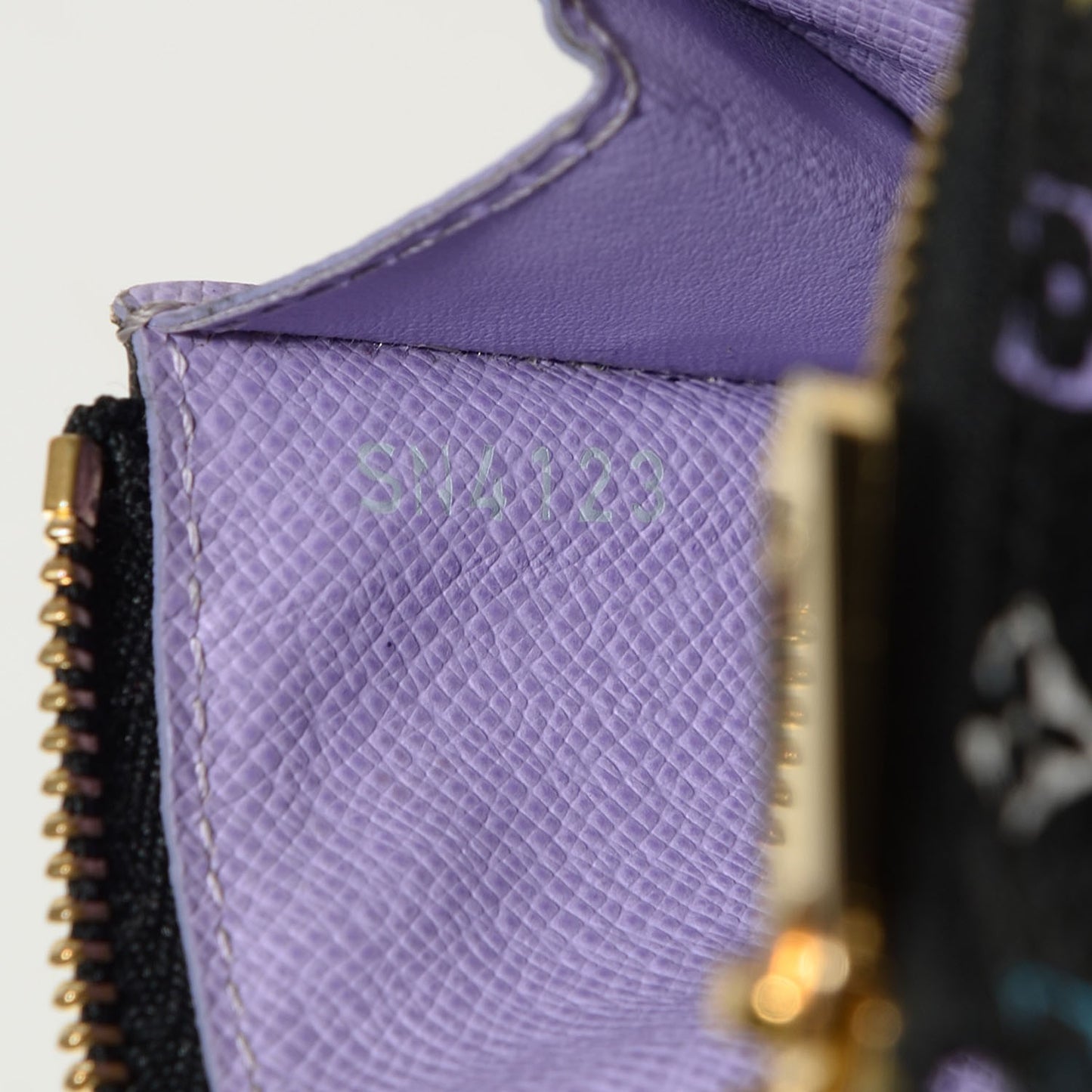 Monogram Multicolor Key Pouch Black Violet