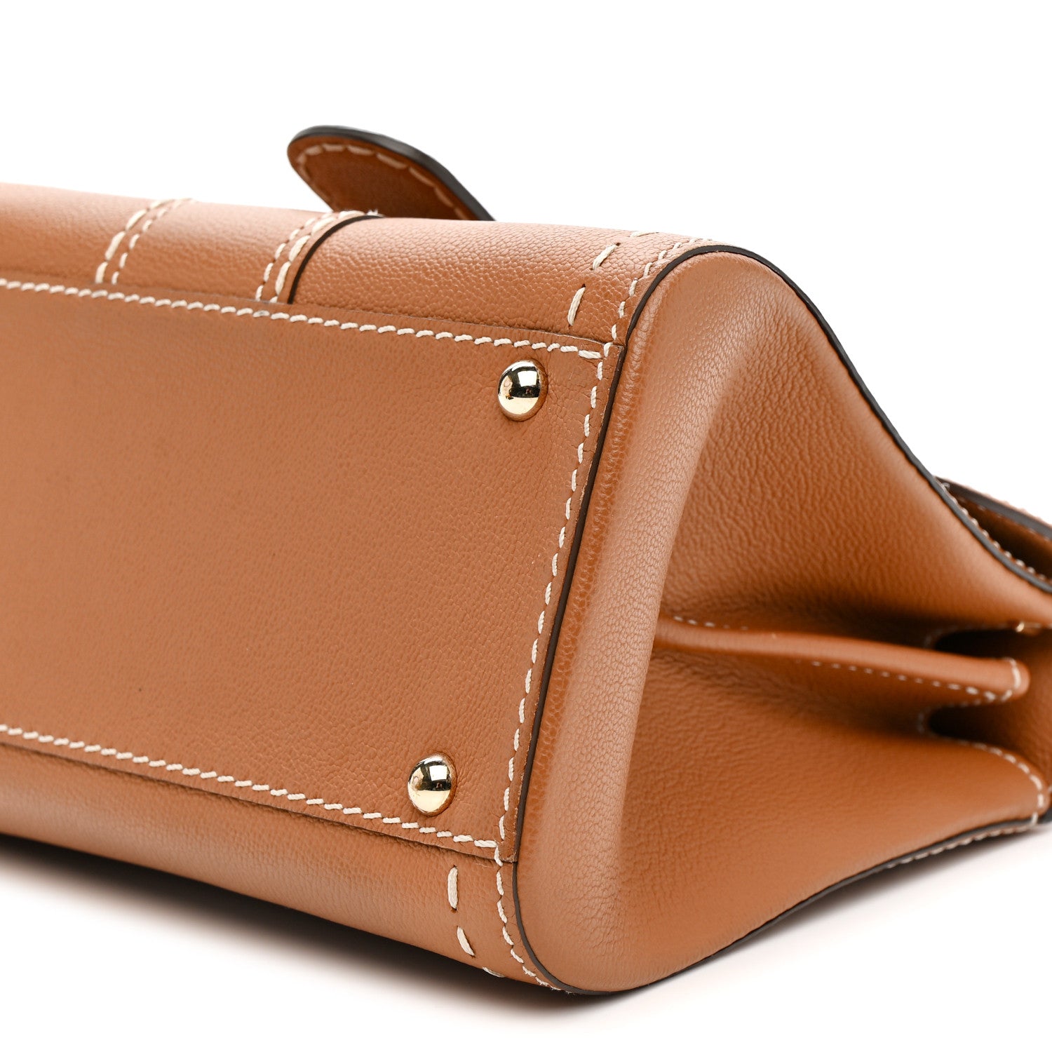 Delvaux Grained Rodeo Calfskin Surpique Mini Brillant Satchel Vegetal Ivory 11 of 11