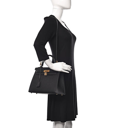Hermes Epsom Kelly Sellier 28 Black 2 of 34