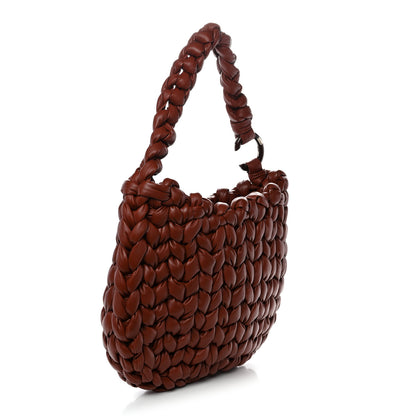 Chloe Lambskin Woven Wooden C Shoulder Bag Sepia Brown 4 of 11