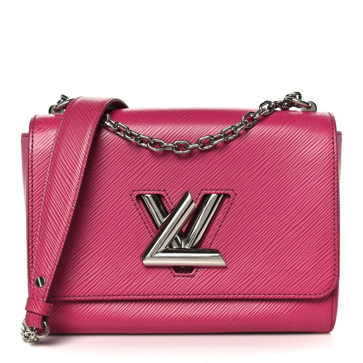 Epi Twist Shoulder Bag MM Hot Pink