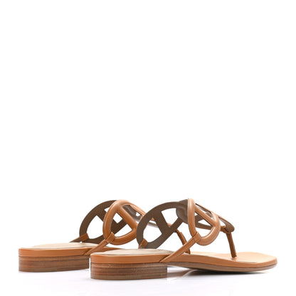 Hermes Nappa Womens Beach Sandals 37 Beige Dore 4 of 9