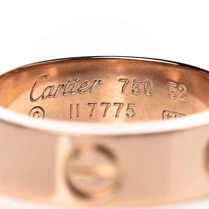 Cartier 18K Pink Gold 5.5mm LOVE Ring 52 6 4 of 5