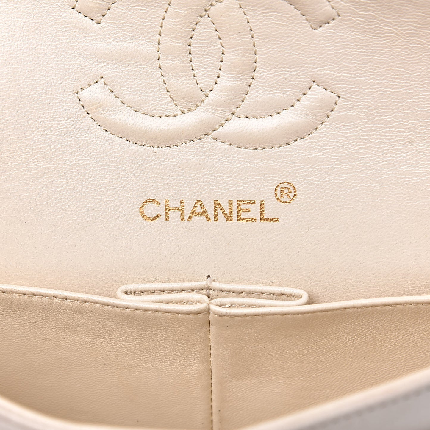 Lambskin Quilted Small Double Flap White