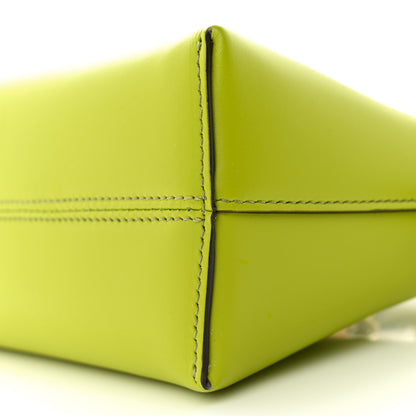 Fendi Vitello King Plexiglass Logo Embossed Mini By The Way Top Handle Boston Bag Wasabi 10 of 10