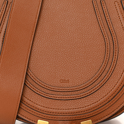 Chloe Grained Calfskin Medium Marcie Slim Round Crossbody Bag Tan 9 of 11