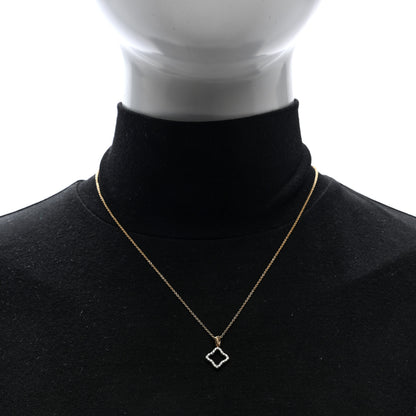 David Yurman 18K Yellow Gold Diamond Cable Collectibles Quatrefoil Pendant Necklace 2 of 5