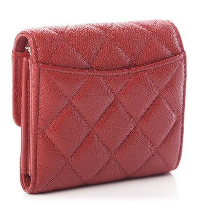 Chanel Iridescent Caviar Quilted Small Flap Wallet Red 2 of 6