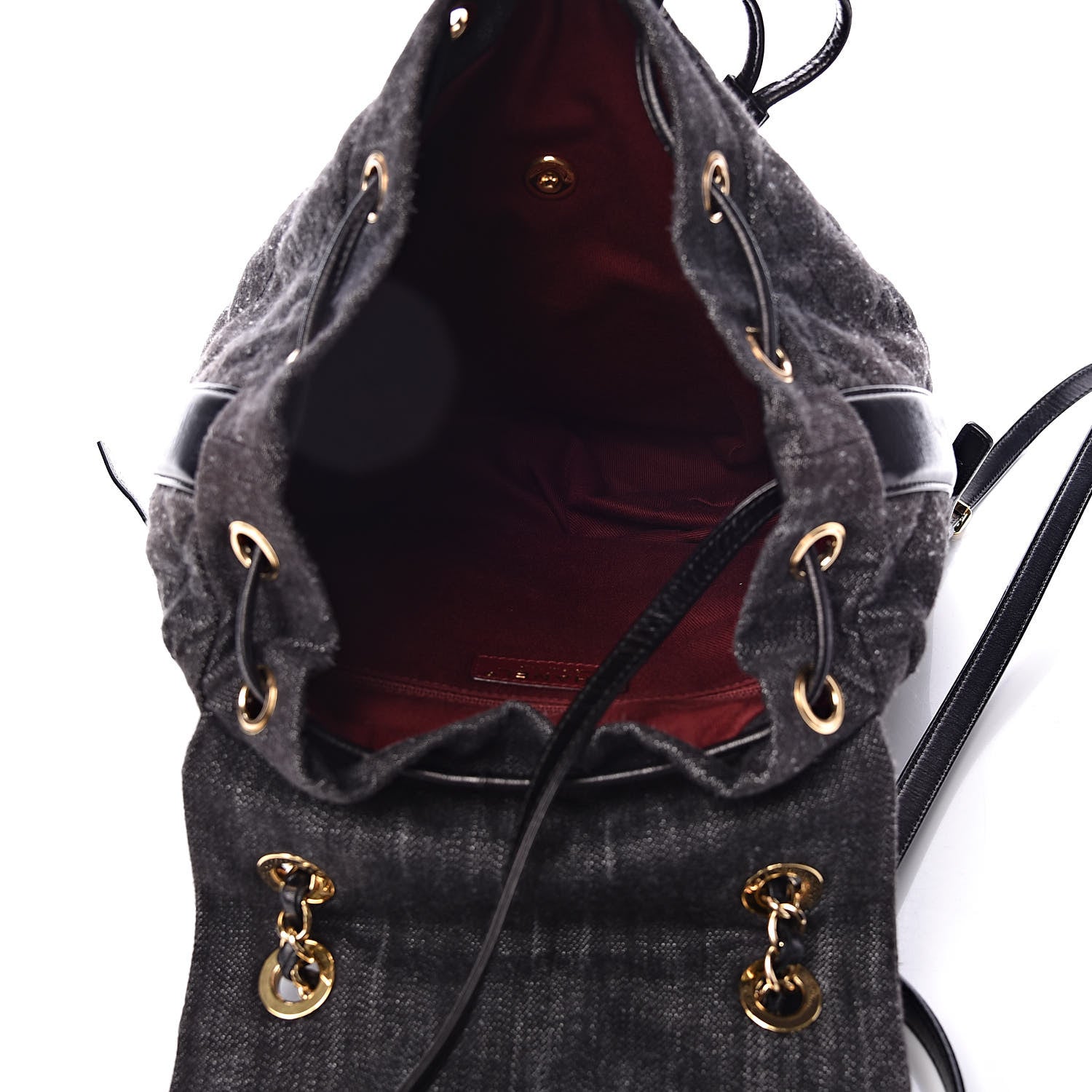 Chanel Denim Calfskin Quilted Backpack Dark Grey Black 7 of 11