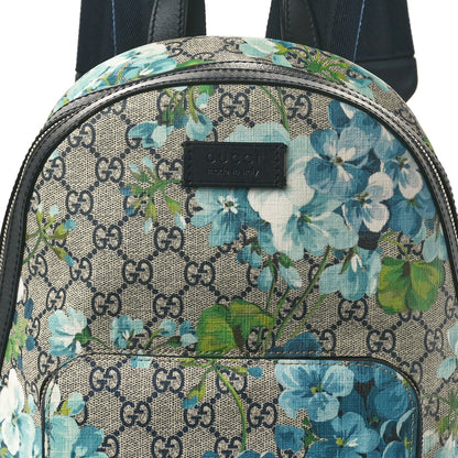 Gucci GG Supreme Monogram Blooms Small Day Backpack Blue 8 of 12