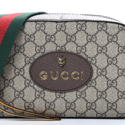 Gucci GG Supreme Monogram Web Neo Vintage Shoulder Bag Beige New Acero Crop 7 of 10