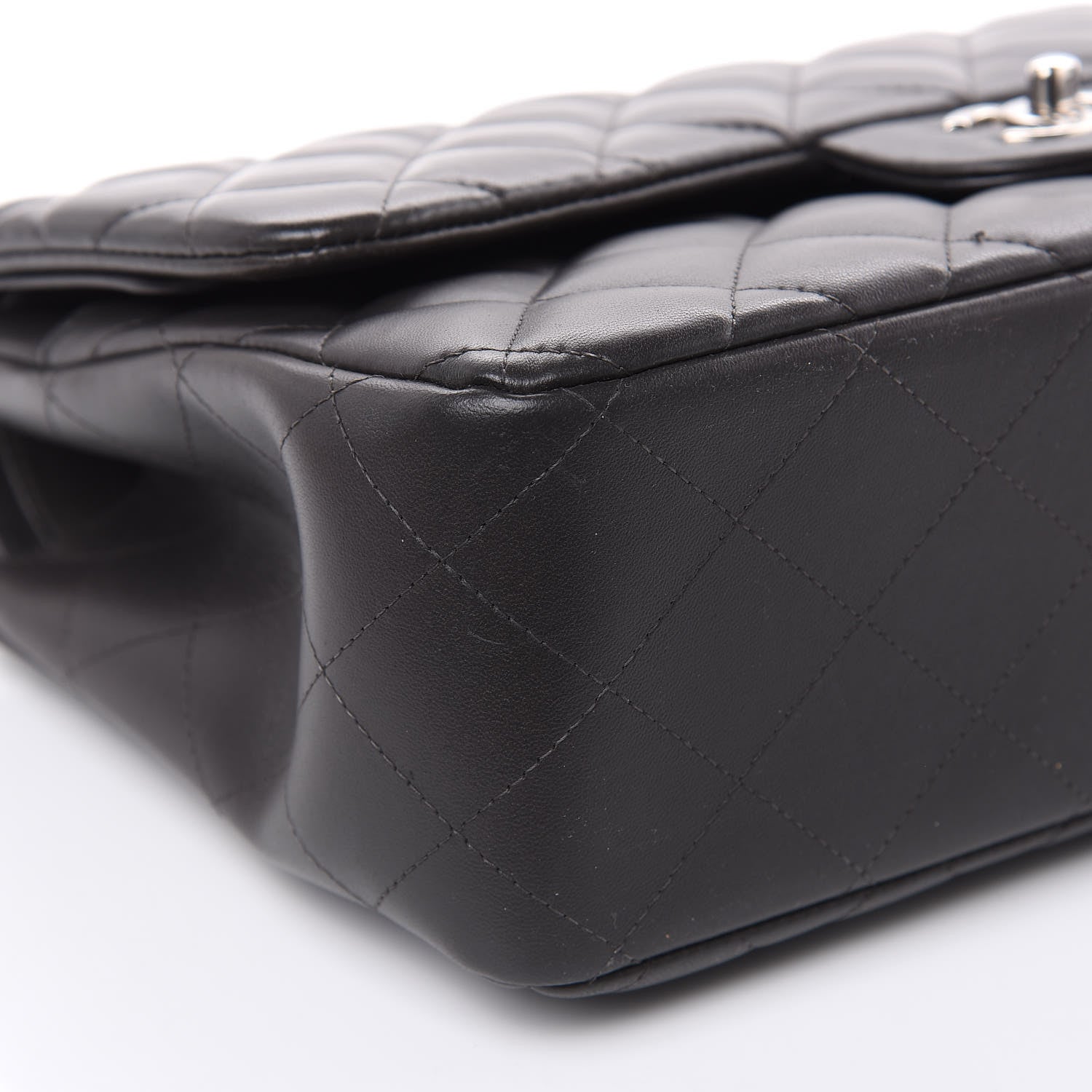 Chanel Lambskin Quilted Jumbo Double Flap Dark Grey 6 of 14