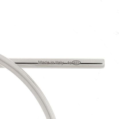 Hermes Sterling Silver MM Loop Earrings 3 of 5