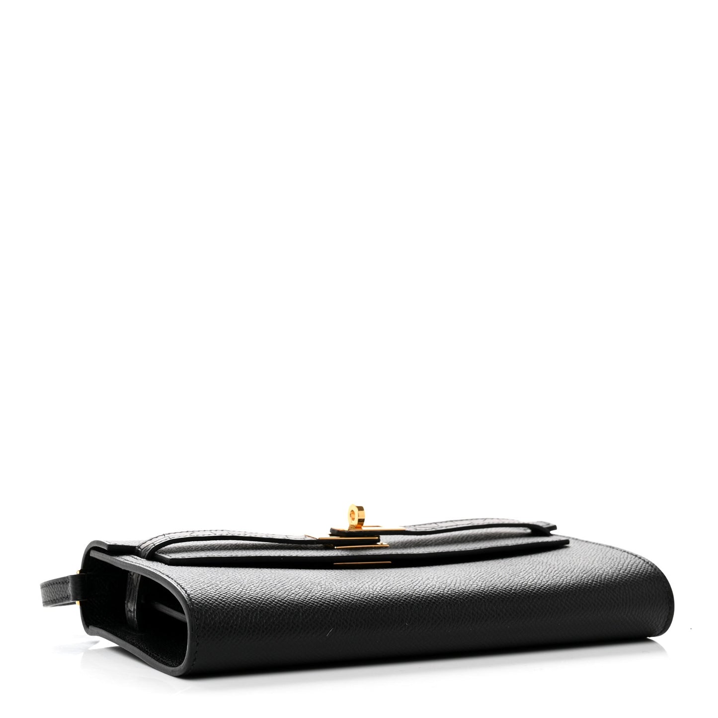 Epsom Matte Alligator Touch Kelly Wallet To Go Black