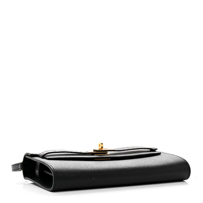 Hermes Epsom Matte Alligator Touch Kelly Wallet To Go Black 3 of 5