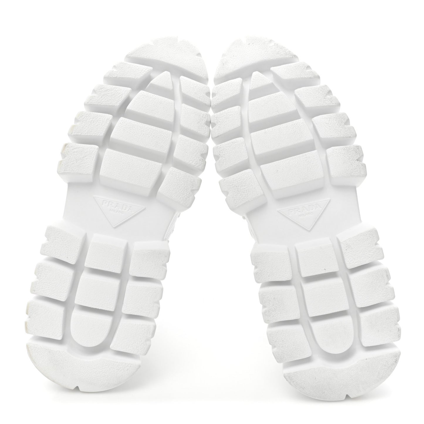 Rubber Technical Knit Fabric Triangle Logo Evolution 55mm Sneakers 39 White