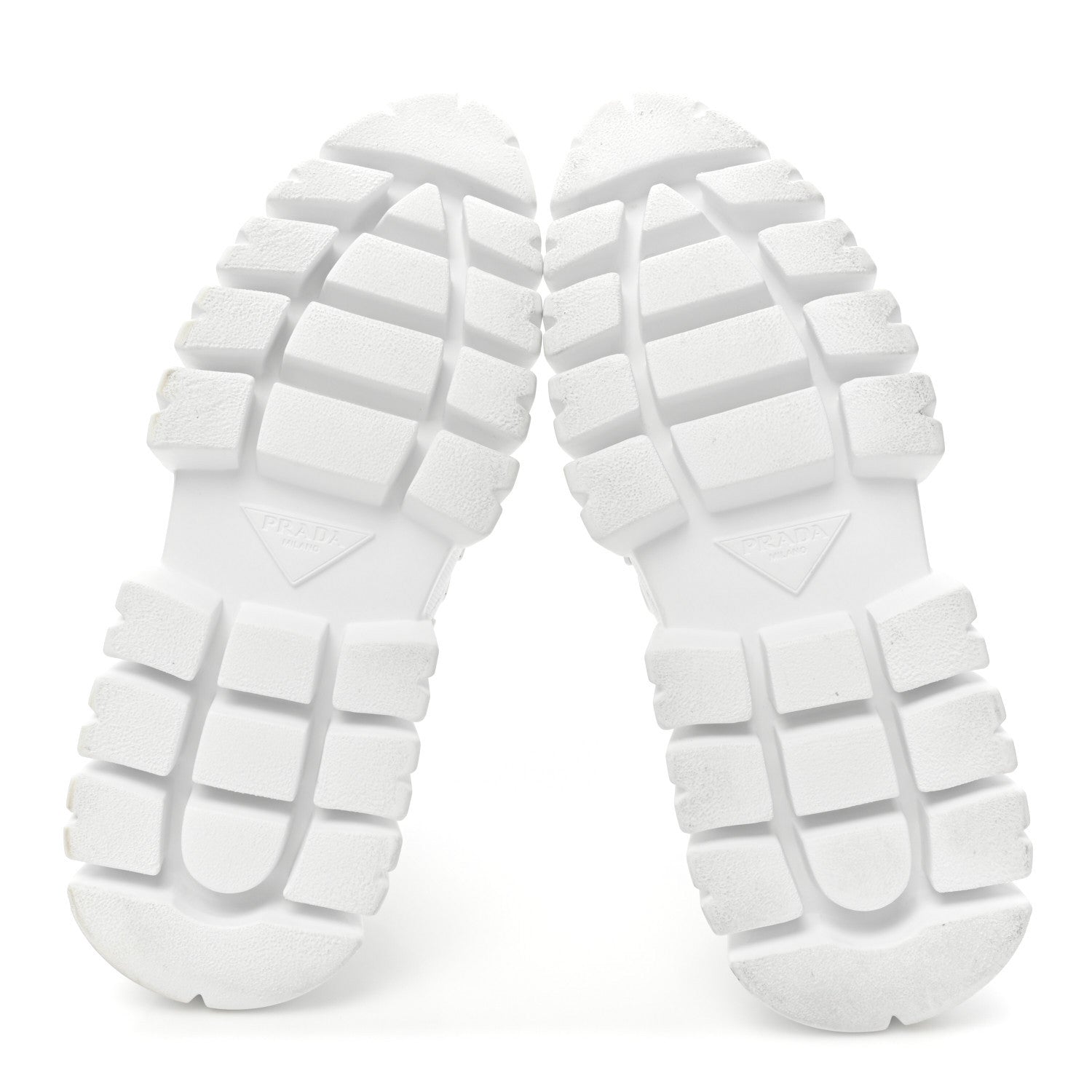 Prada Rubber Technical Knit Fabric Triangle Logo Evolution 55mm Sneakers 39 White 6 of 11