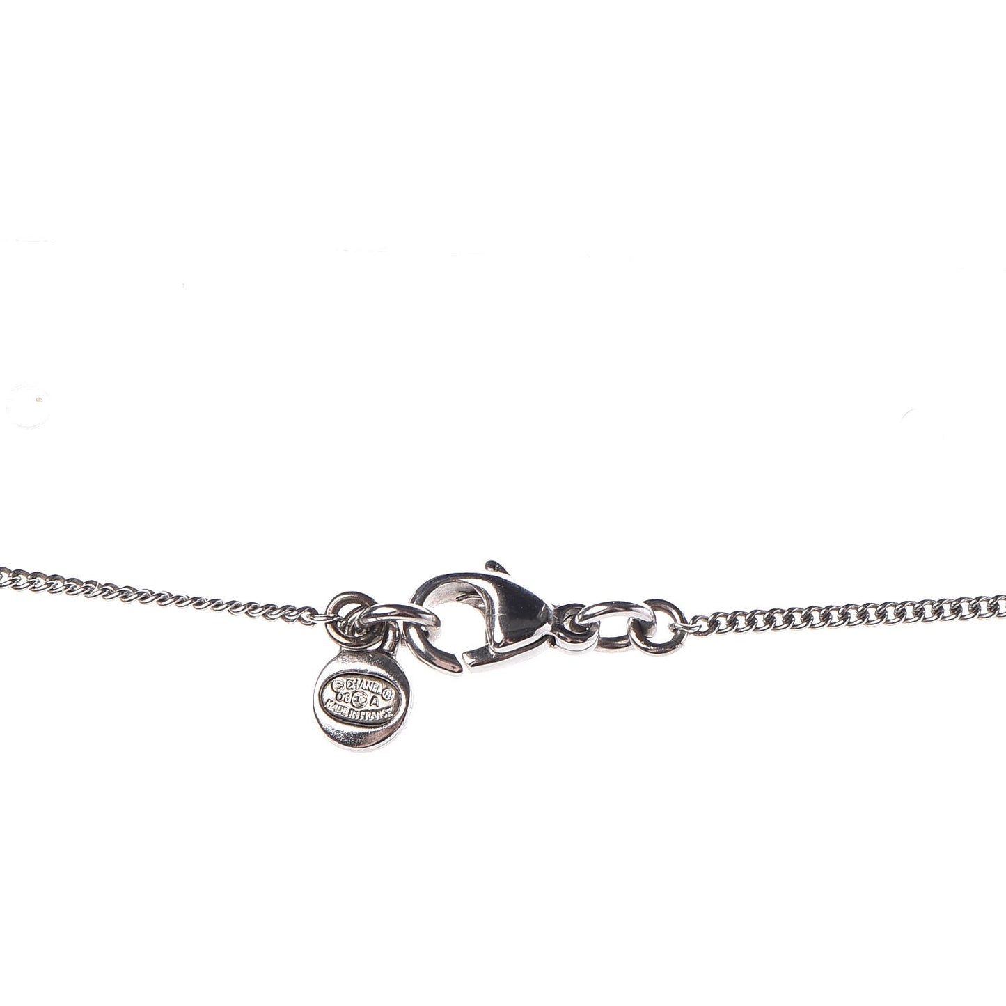 Crystal Strass CC Necklace Silver