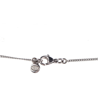 Chanel Crystal Strass CC Necklace Silver 6 of 8