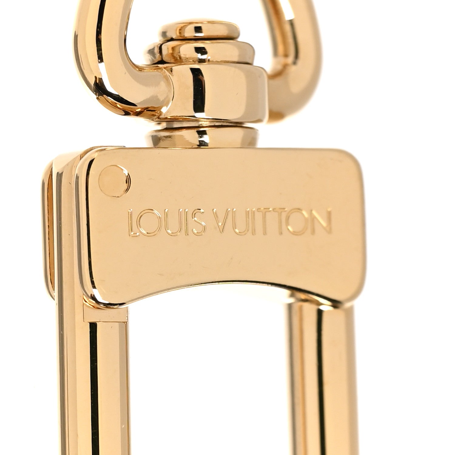 Louis Vuitton Metal Monogram Epi Spring Street Bag Charm Key Holder Gold 3 of 4