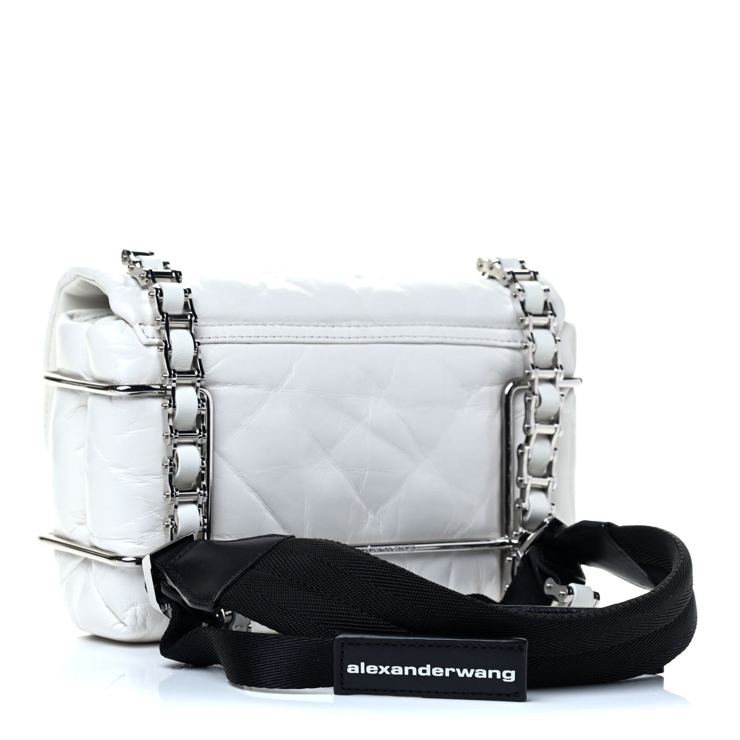 Calfskin Quilted Halo Xbody Bag White