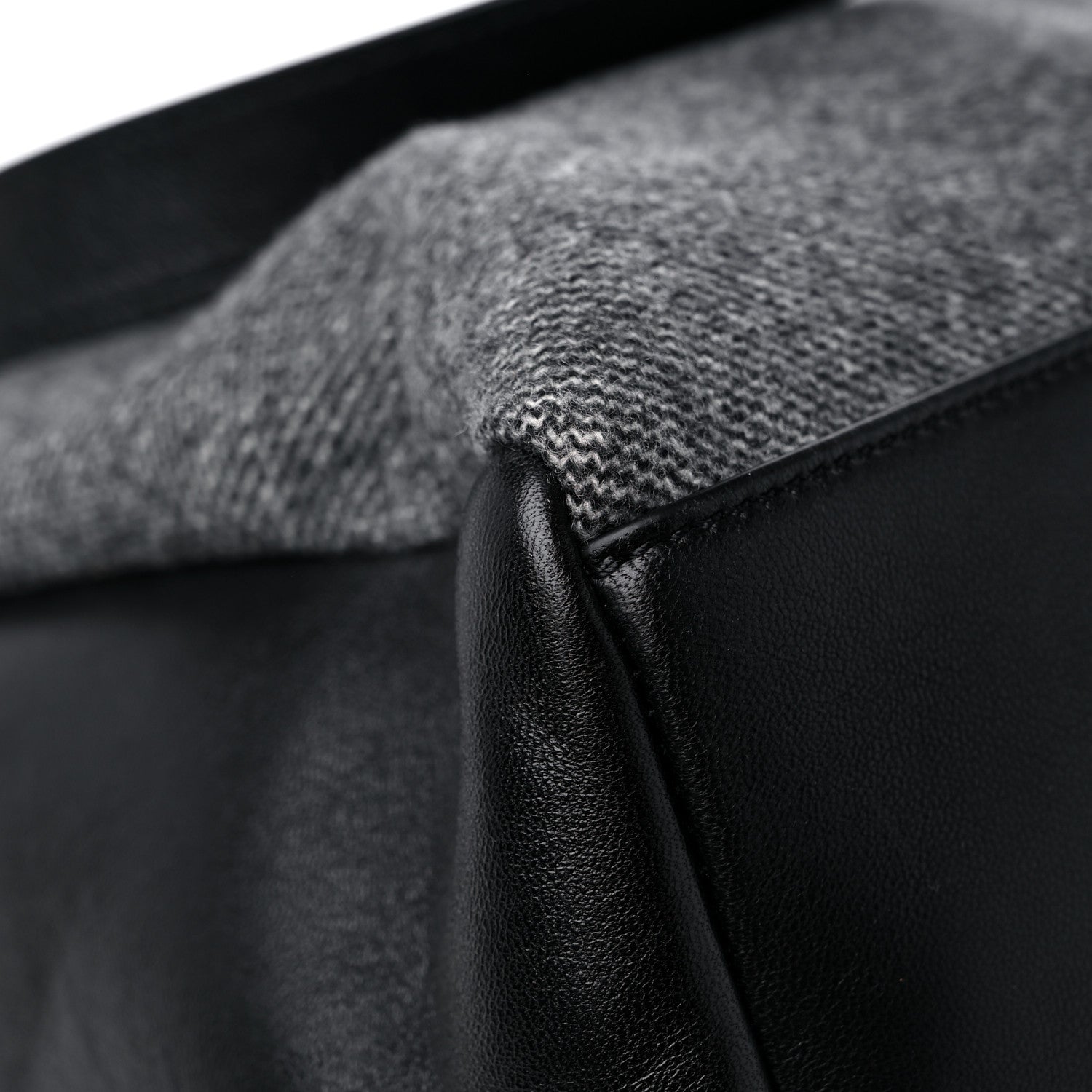 Givenchy Tweed Wool Calfskin Medium Pandora Pure Flap Bag Dark Grey Black 9 of 13