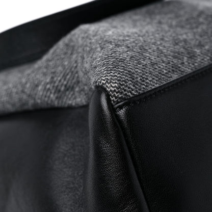 Givenchy Tweed Wool Calfskin Medium Pandora Pure Flap Bag Dark Grey Black 9 of 13