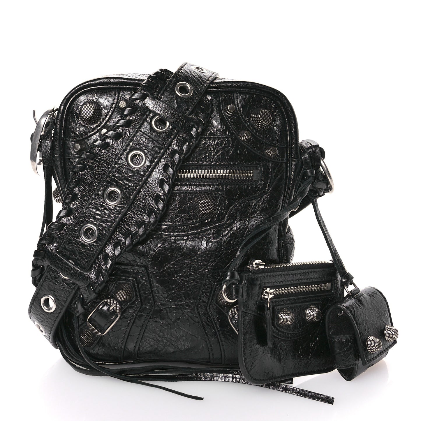 Agneau Arena Le Cagole Crossbody Bag Black