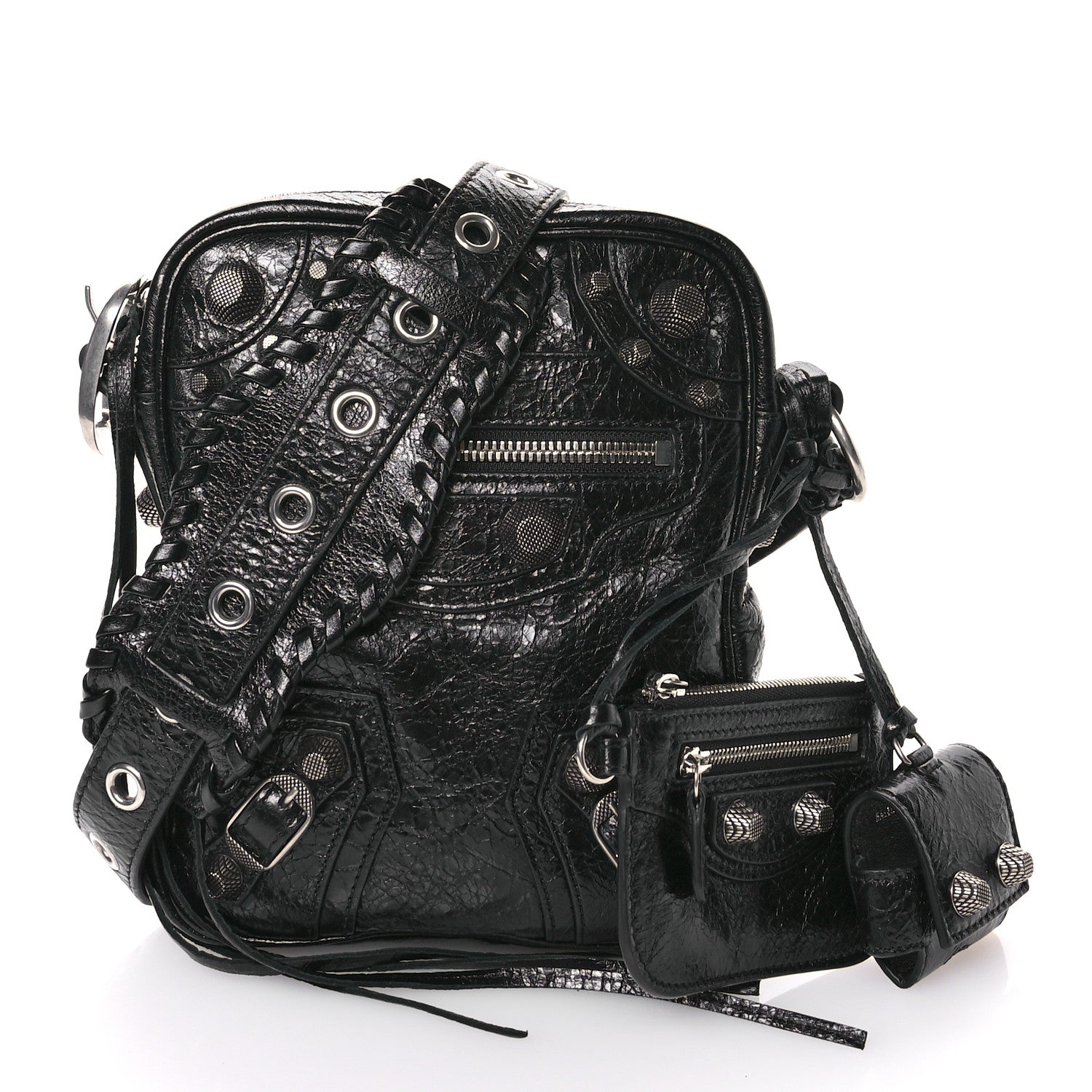 Balenciaga Agneau Arena Le Cagole Crossbody Bag Black 3 of 12