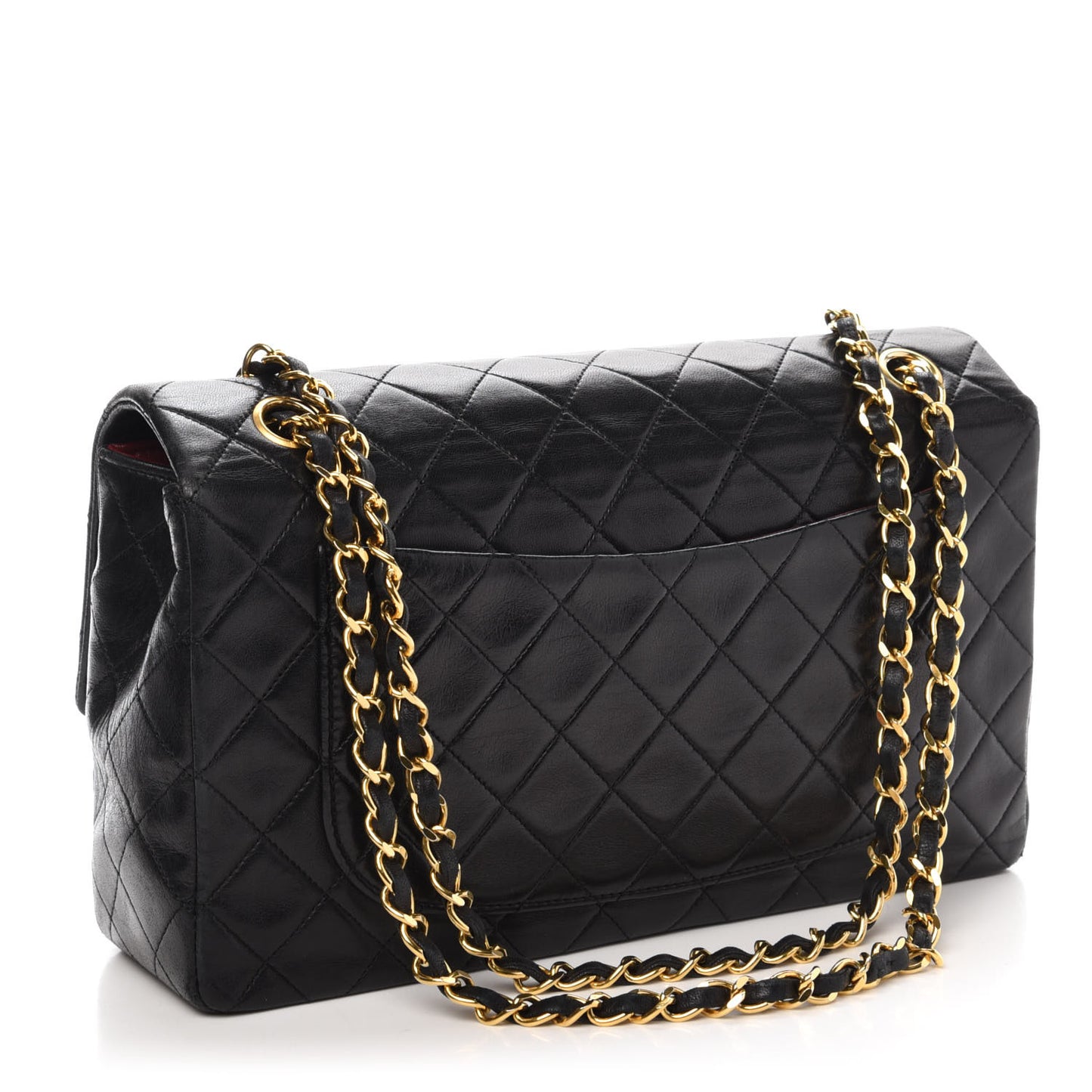 Lambskin Quilted Medium Single Flap Black