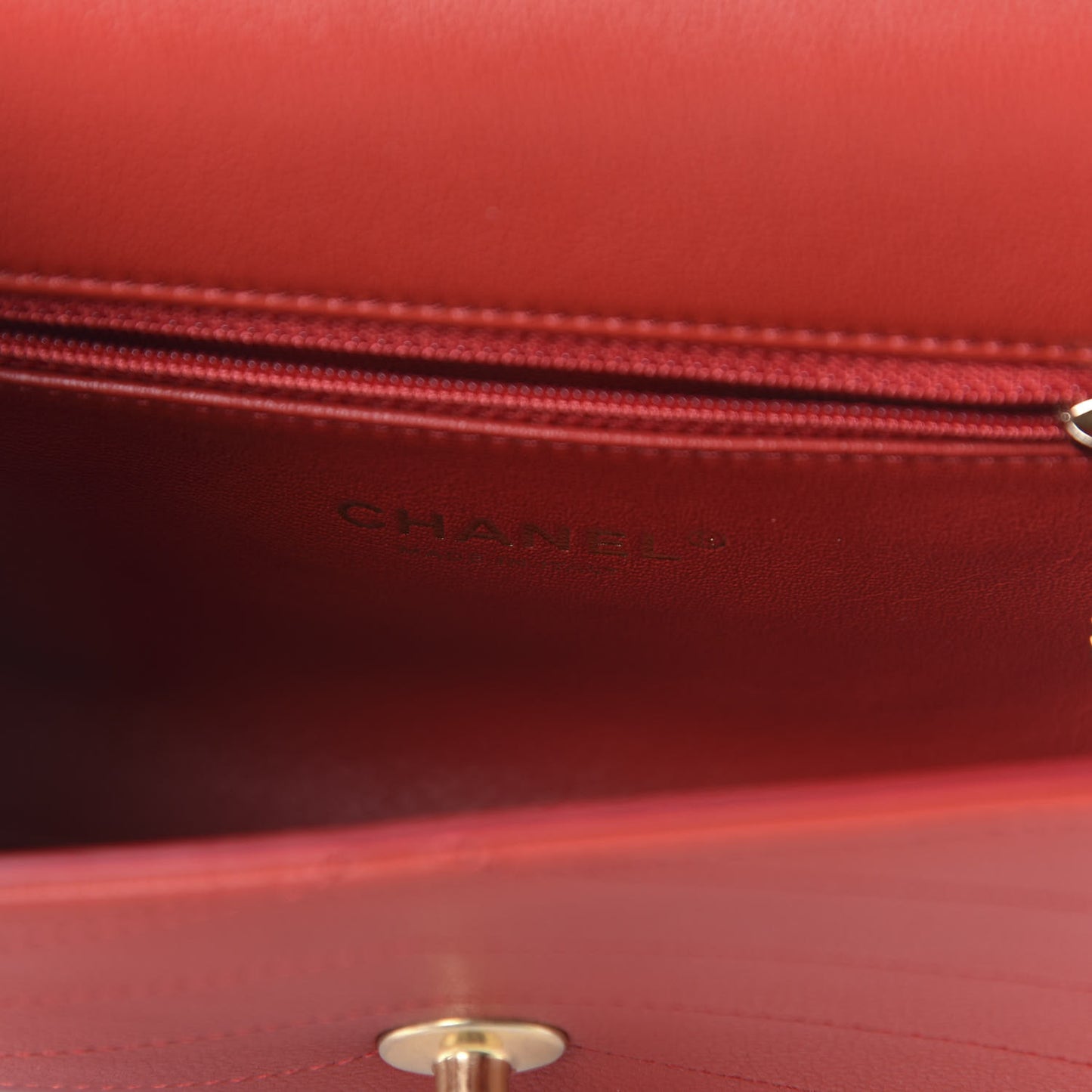 Calfskin Chevron Stitched Waist Belt Bag Dark Red