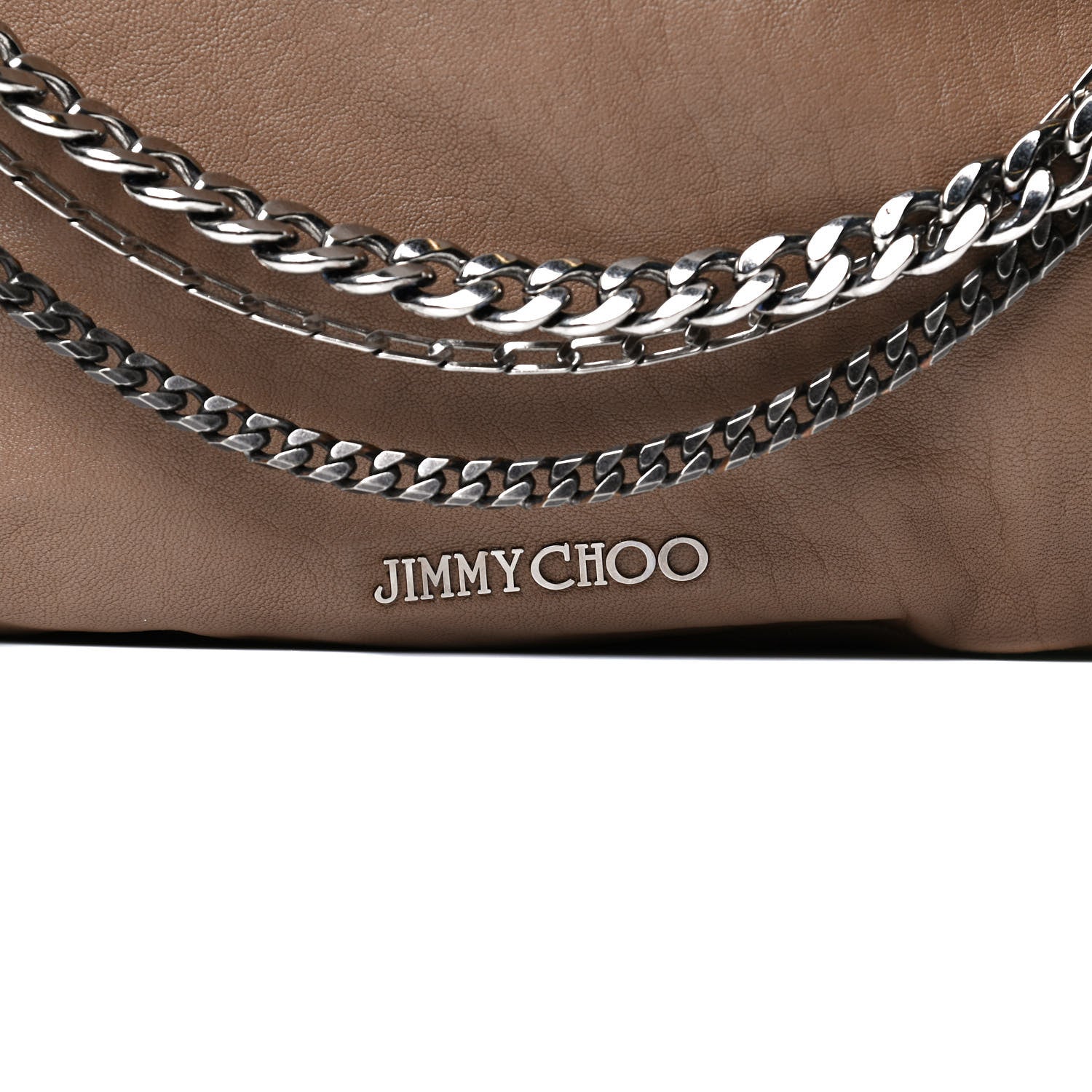 Jimmy Choo Lambskin Biker Hobo Beige 8 of 24