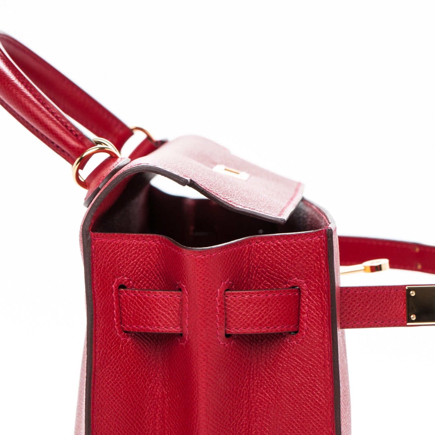 Hermes Epsom Kelly Sellier 32 Rouge Casaque 17 of 28